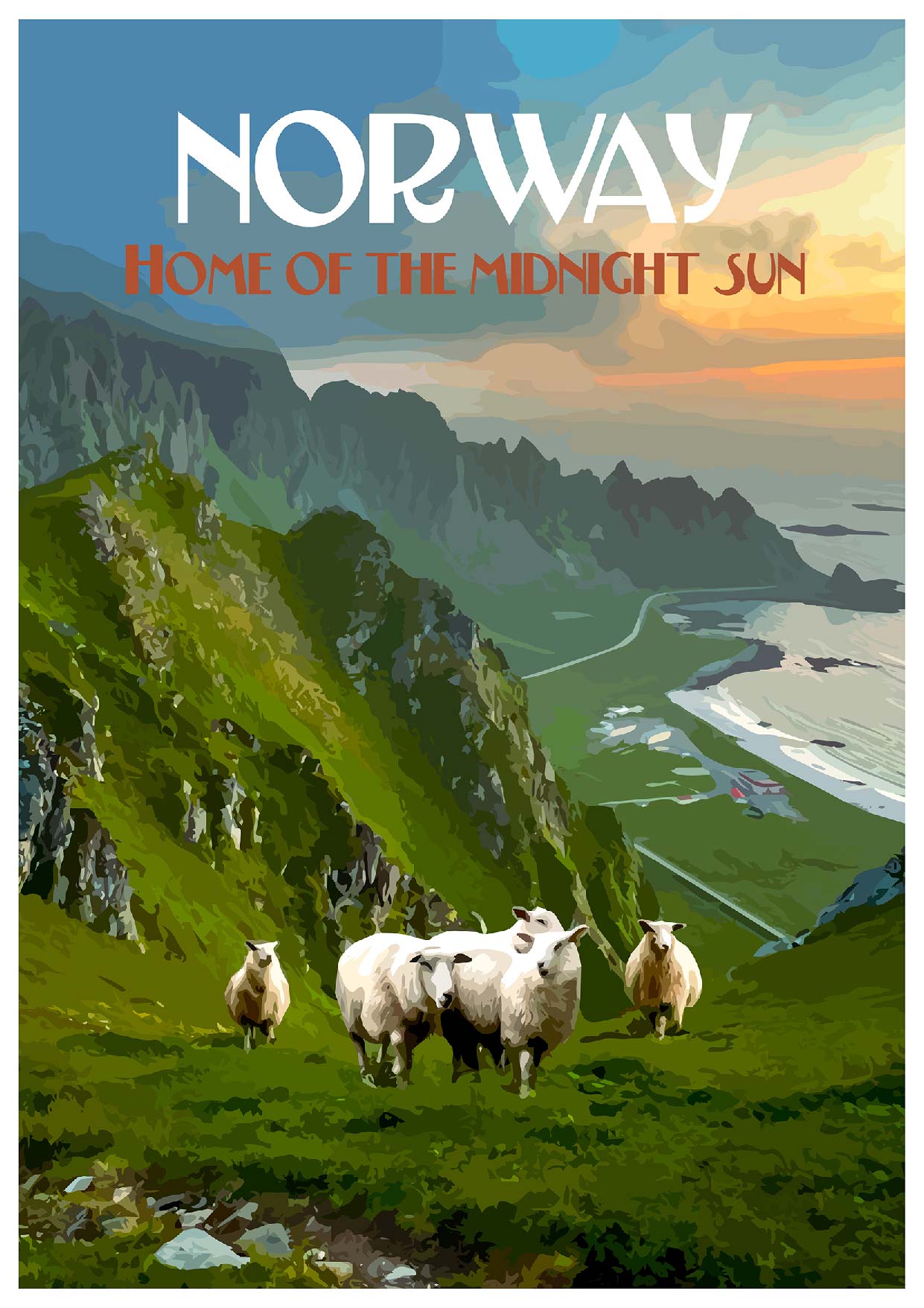 Home of the midnight sun magnet