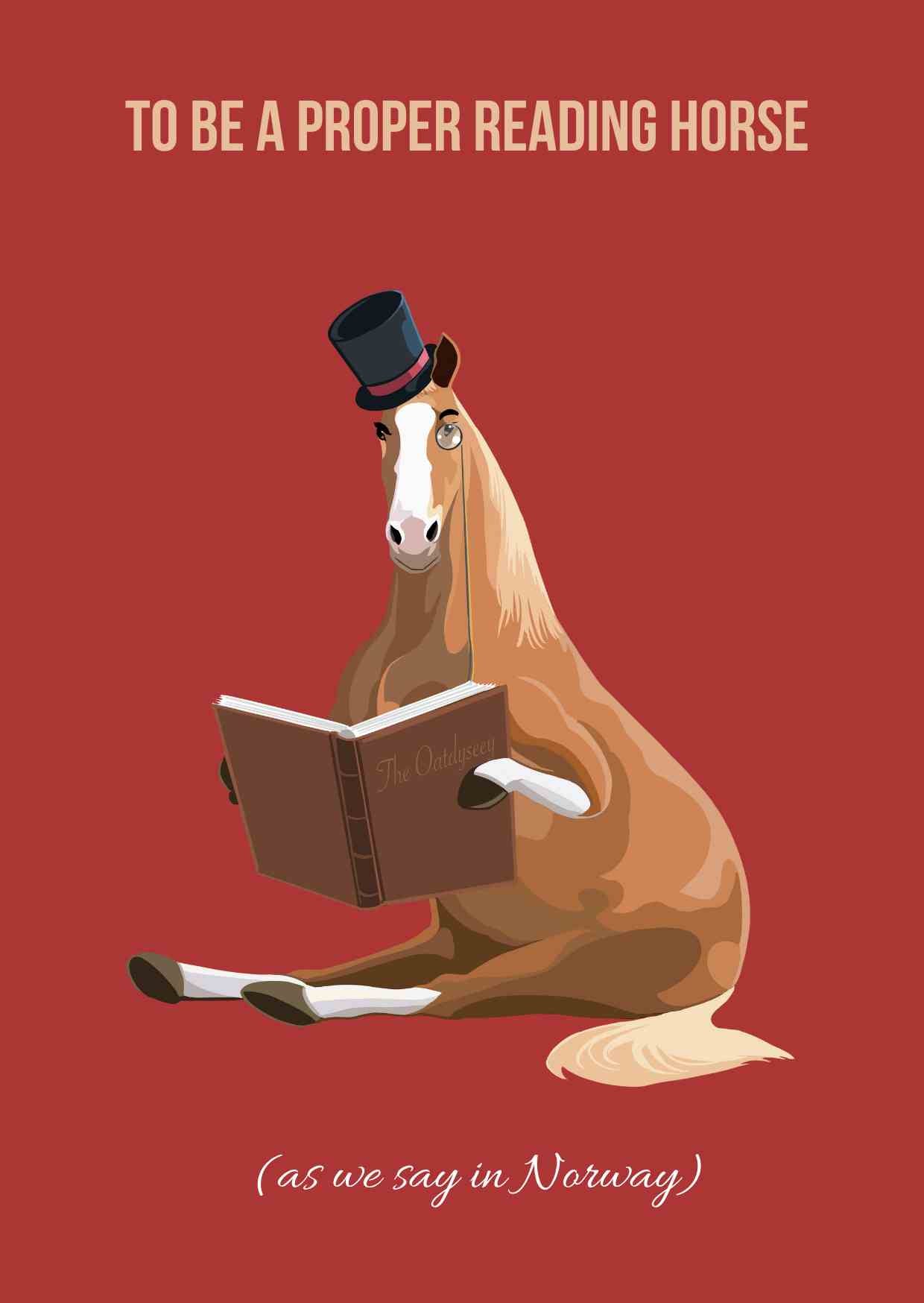 Reading horse Magnet