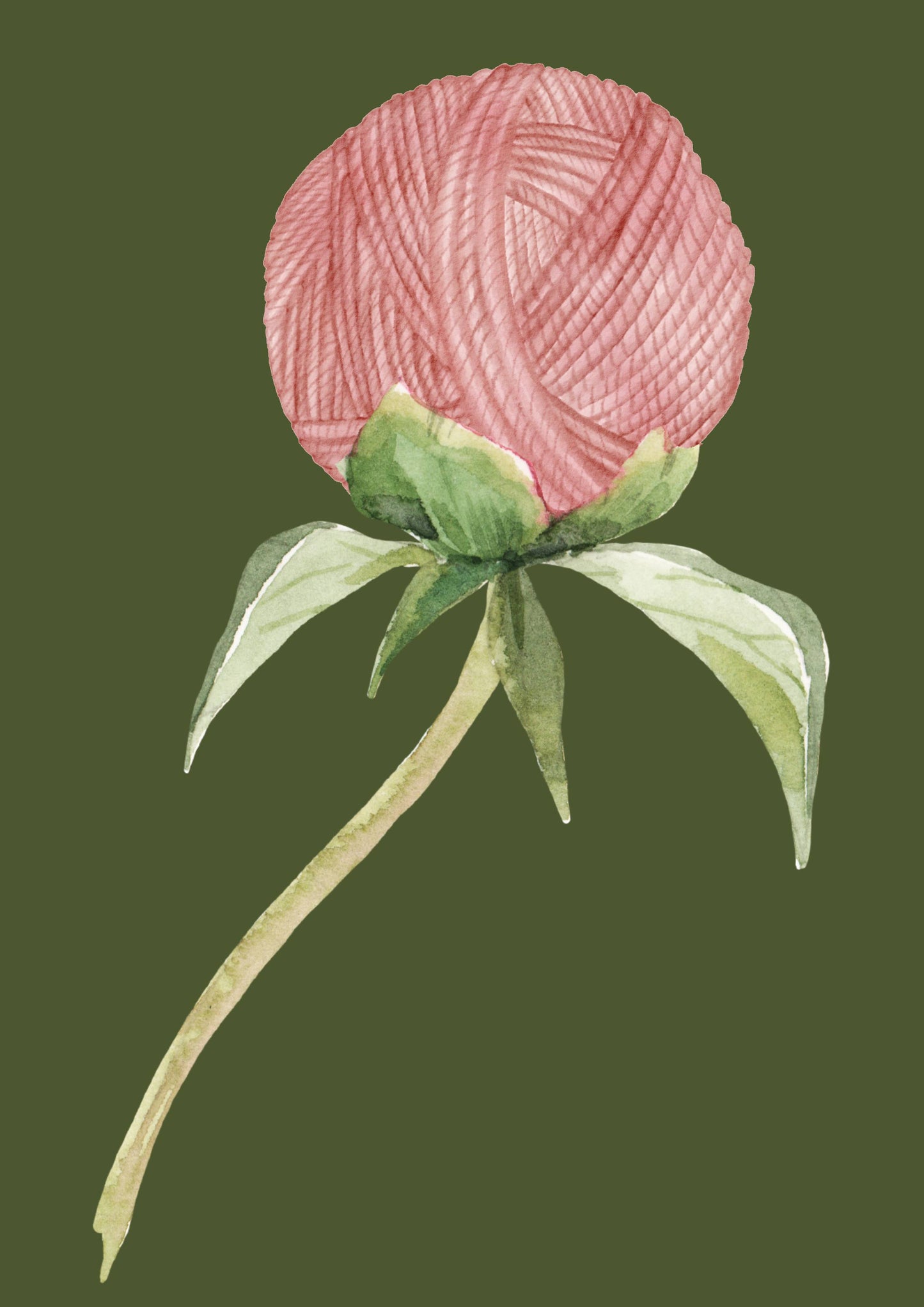 Yarn peony