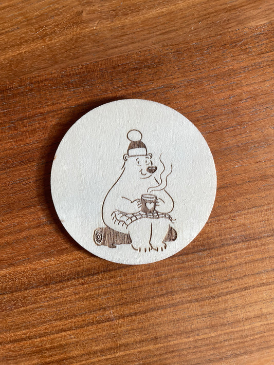 Cozy polarbear coaster