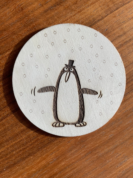 Happy penguin coaster