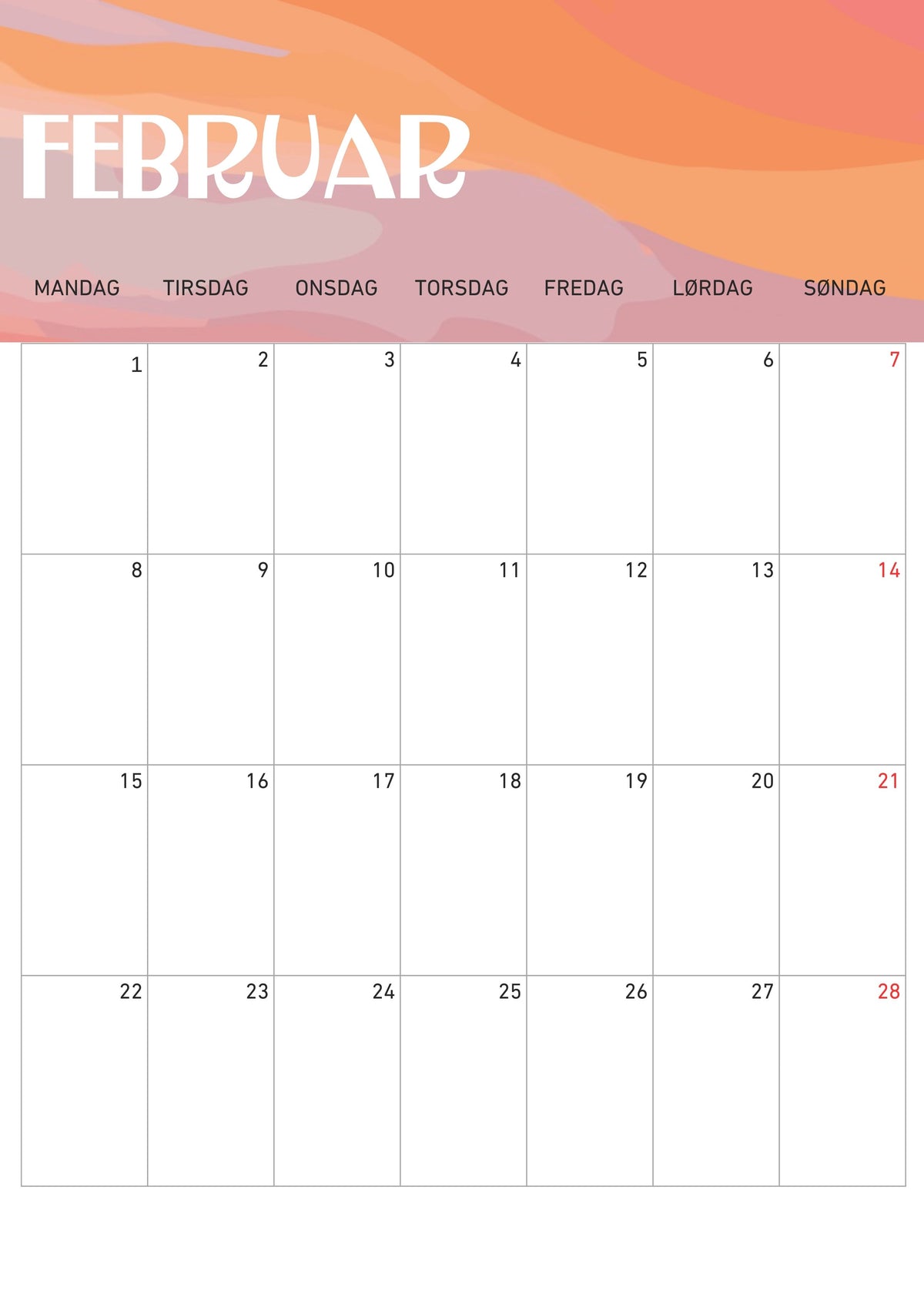 2027 Retro Kalender