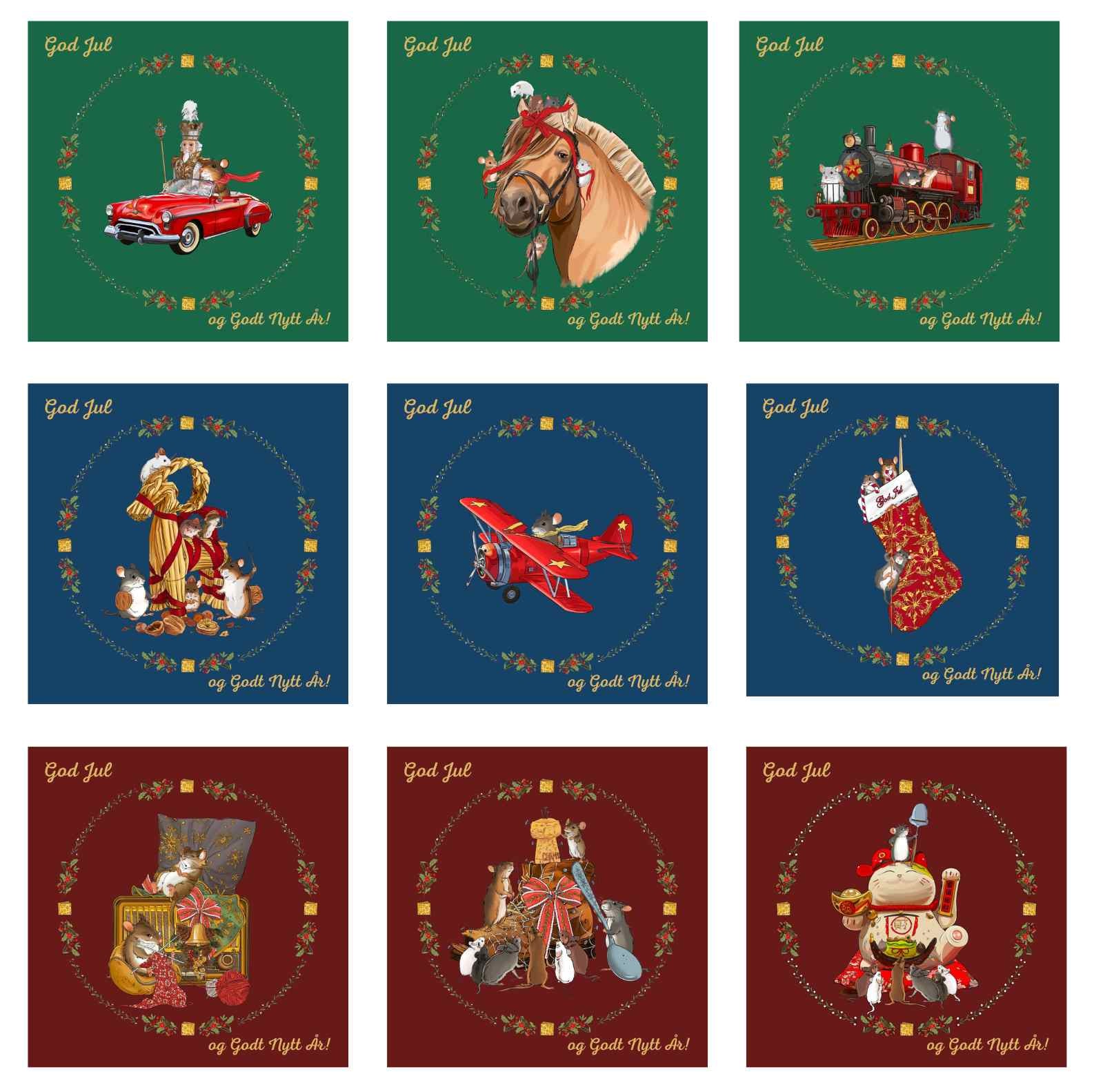 Alle jule-miniprints